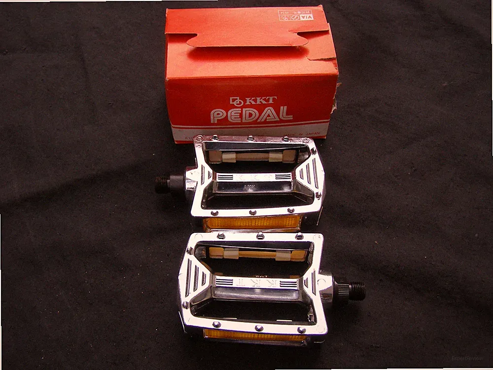 1980s KKT 9/19 CHROME NOS PEDALS BMX RACING FREESTYLE CRUISER VINTAGE BICYCLE