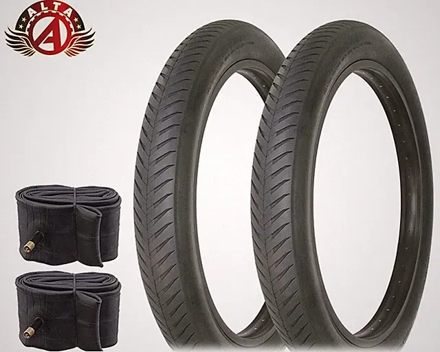 2 ALTA BICYCLE FAT BIKE BMX/ELECTRIC BLACK 24 x 3.00 BICYCLE SLICK TIRE W/TUBES.