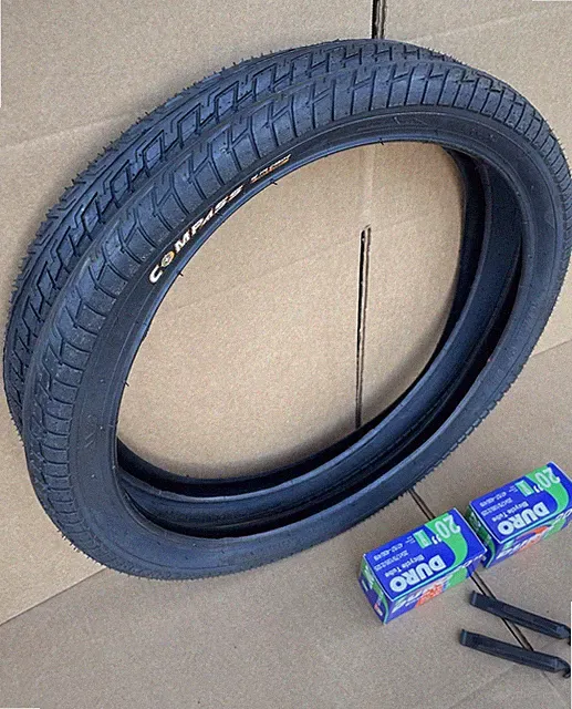 20'' x 2.125 Bicycle Tires Tubes COMPASS Street Semi Slick Freestyle BMX GT Dyno