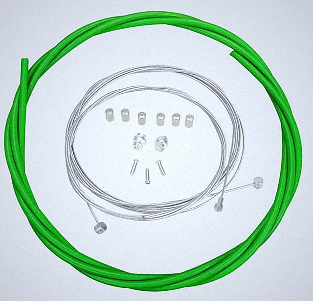 ACS Rotor Freestyle Bicycle Brake Cable Kit for BMX/MTB - GREEN