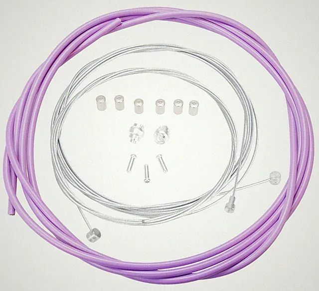 ACS Rotor Freestyle Bicycle Brake Cable Kit for BMX/MTB - LIGHT PURPLE