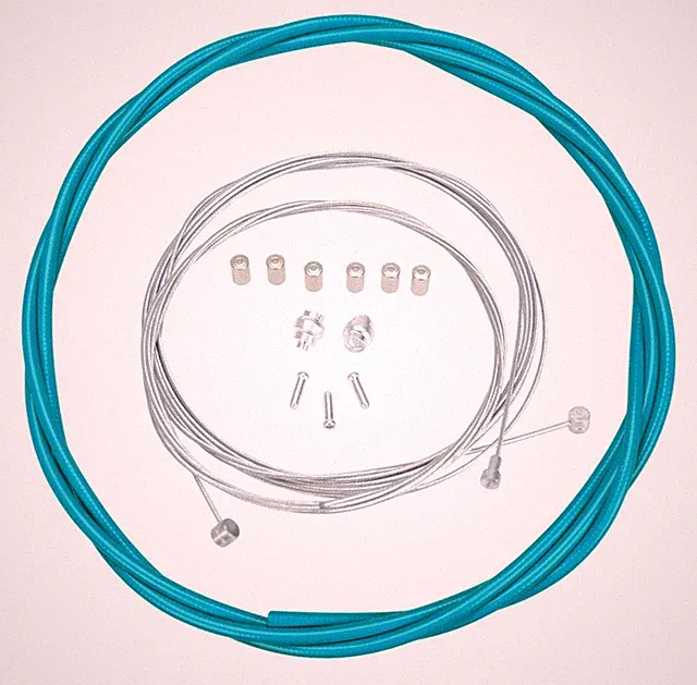 ACS Rotor Freestyle Bicycle Brake Cable Kit for BMX/MTB - TURQUOISE
