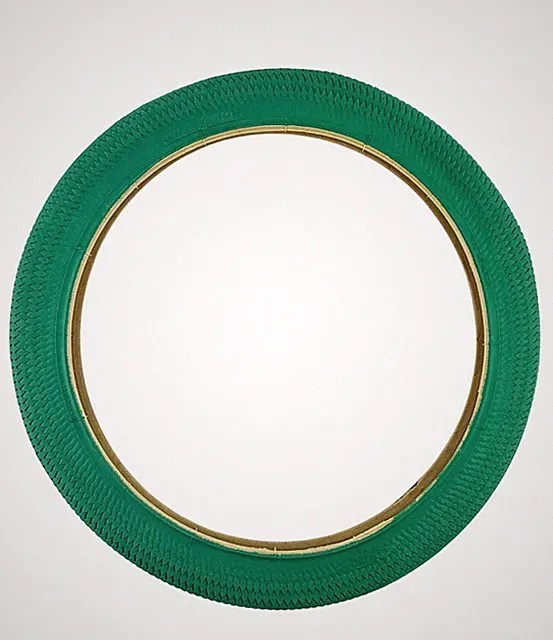 ALTA PERFORMANCE BICYCLE WIRE BEAD TIRE 18" X 1.95 GREEN BMX/FREESTYLE TREAD.