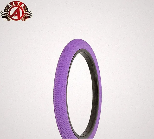 ALTA PERFORMANCE BICYCLE WIRE BEAD TIRE 18" X 1.95 PURPLE BMX/FREESTYLE TREAD.