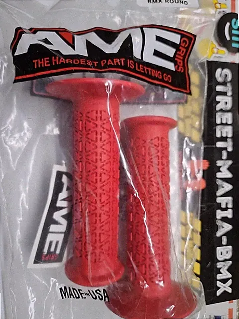 AME ROUNDS BMX bike Grips RED usa FIT OLD SCHOOL BMX freestyle SE GT HARO HUTCH