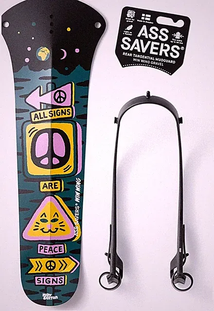 Ass Savers Win Wing 2 Gravel Rear Mudguard w/ Black Wishbone - Bits N Peaces
