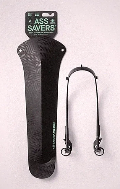 Ass Savers Win Wing 2 Gravel Rear Mudguard w/ Black Wishbone - Black