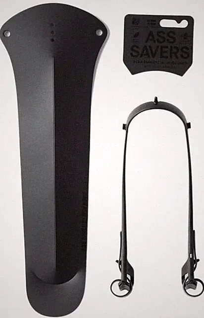 Ass Savers Win Wing 2 Gravel Rear Mudguard w/ Black Wishbone - Stealth