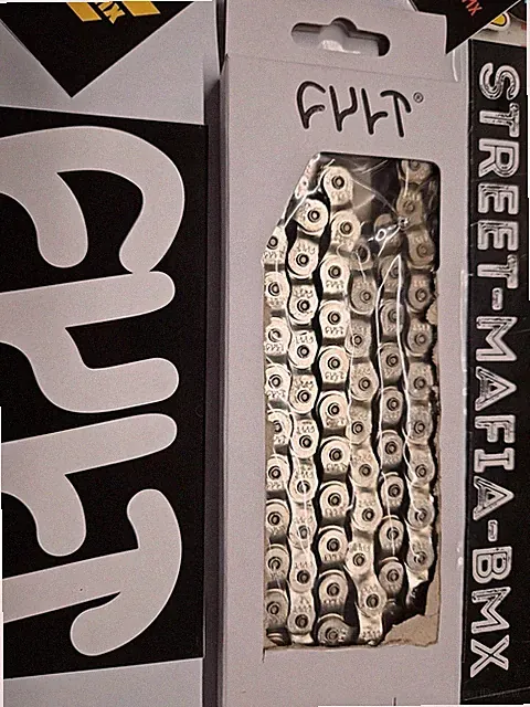 CULT 1/2 LINK CHAIN BMX BIKE CHAIN 1/8" CHROME FIT FREESTYLE SE GT S&M HARO NEW