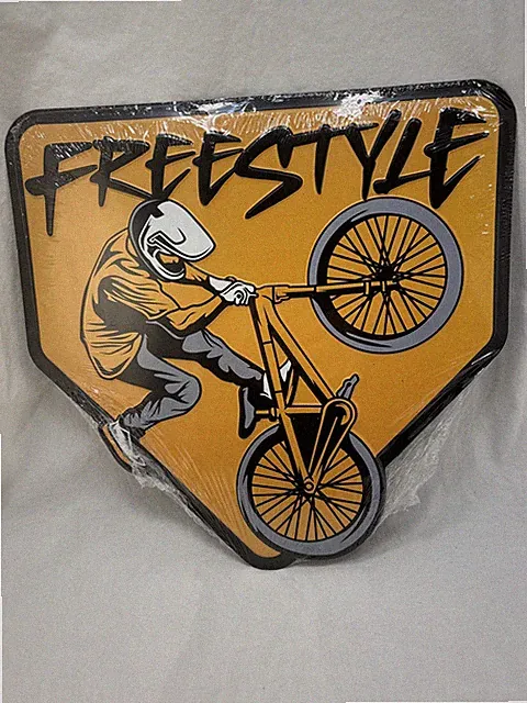 Freestyle BMX Embossed Metal Sign NEW 13”x13” Open Road