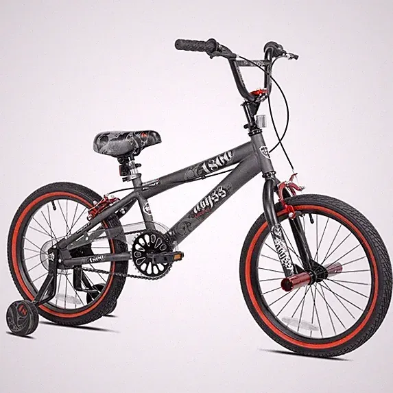Kent 18” Abyss Freestyle BMX Bike + Helmet, Knee Pads, Gloves & Training Wheels