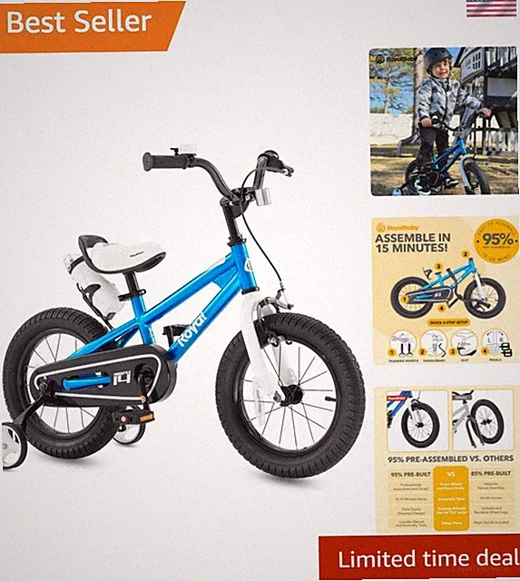 Kids Bike Freestyle Classic 12 14 16 18 Inch Children Bicycle for Ages 3-10...