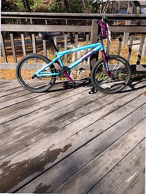 MONGOOSE FEATURE 20"FREESTYLE BIKE Blue,Purple
