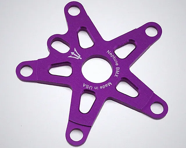 Neptune Spider,Oldschool GT BMX FREESTYLE ALLOY 5-BOLT 110MM SPIDER PURPLE NEW