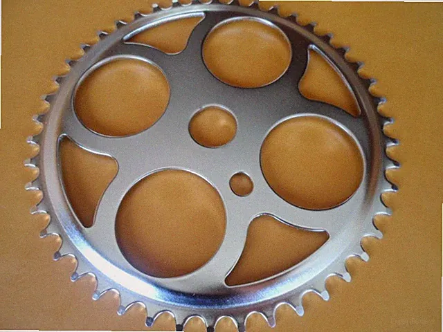 *NEW BICYCLE CHAINRING FREESTYLE CHROME 46T BMX BEACH CRUISER LOWRIDER SPROCKET