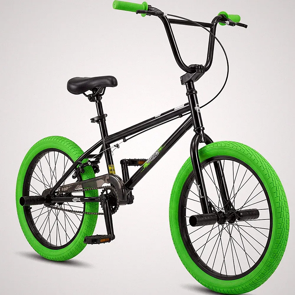 Olakids Kids BMX Bike, 20 Inch Freestyle Bicycle with 4 Pegs Carbon Steel Fra...
