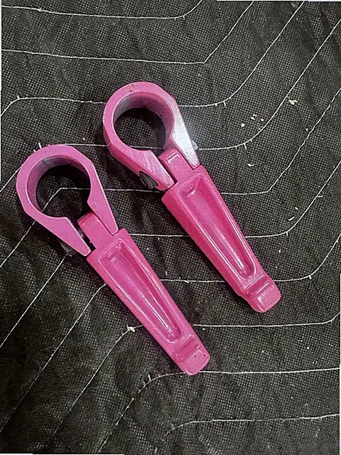 Old School BMX Folding Fork Standers Pegs Hot Pink Freestyle