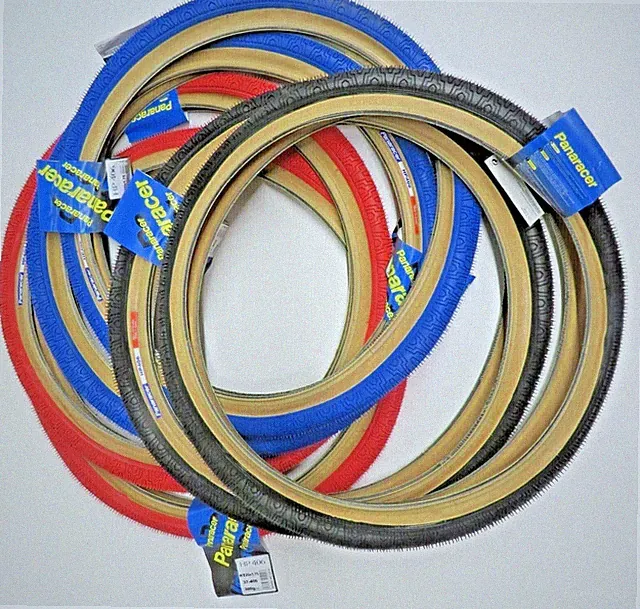 Pair Panaracer HP 406 20 x 1.75 BMX Bike Tires Gum Wall Blue Red Blk Ships Flat