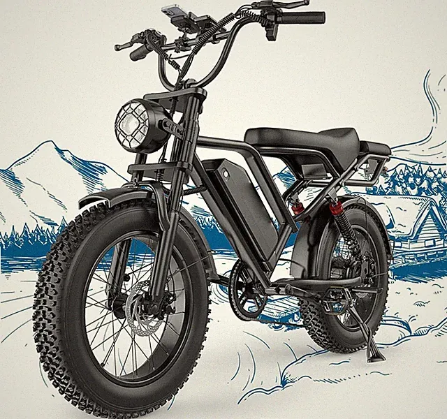 Peak 1500W Electric Off-Road Bike 20-Inch Full Suspension E-Motorcycle 48V 18Ah