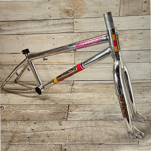 R4 Racing Chrome BMX Frame & Fork 20 Inch wheels 20.5 TT
