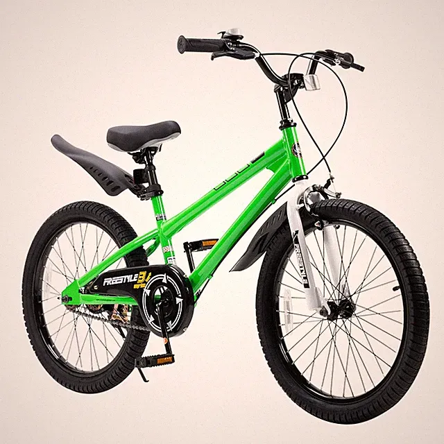RoyalBaby Freestyle Kids 20 Inch Bike with Kickstand, Bell and Reflectors, Green