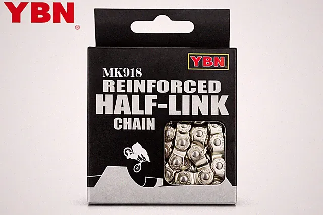 YBN REINFORCED Chain 1/2x1/8x 102-HalfLink 1-Speed Freestyle Bike Cruiser CHROME